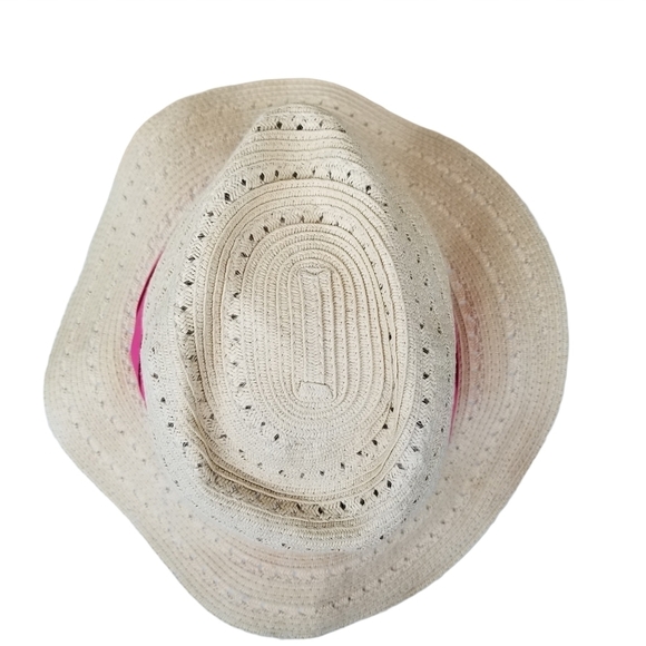 O'Rageous Soft Straw Style Fedora Floppy Sun hat Women's One Size - Picture 4 of 8